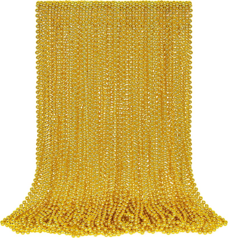 VLUV 36Pcs Beaded Necklace, Mardi Gras Beads Necklaces Accessories, 33 Inch Bead Costume for Women Man, Festival Parade Throw Supplies - Image 1